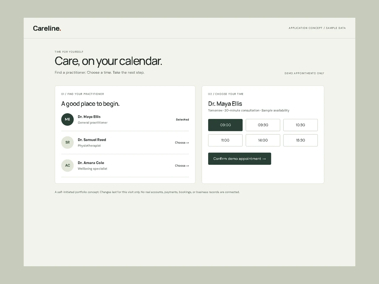 Careline interactive application concept preview