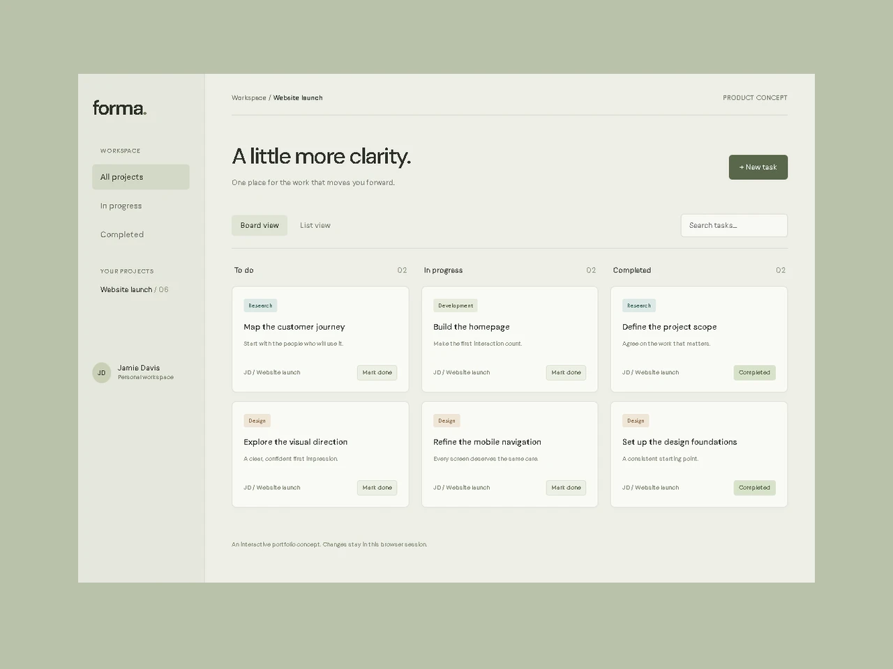 Forma interactive application concept preview