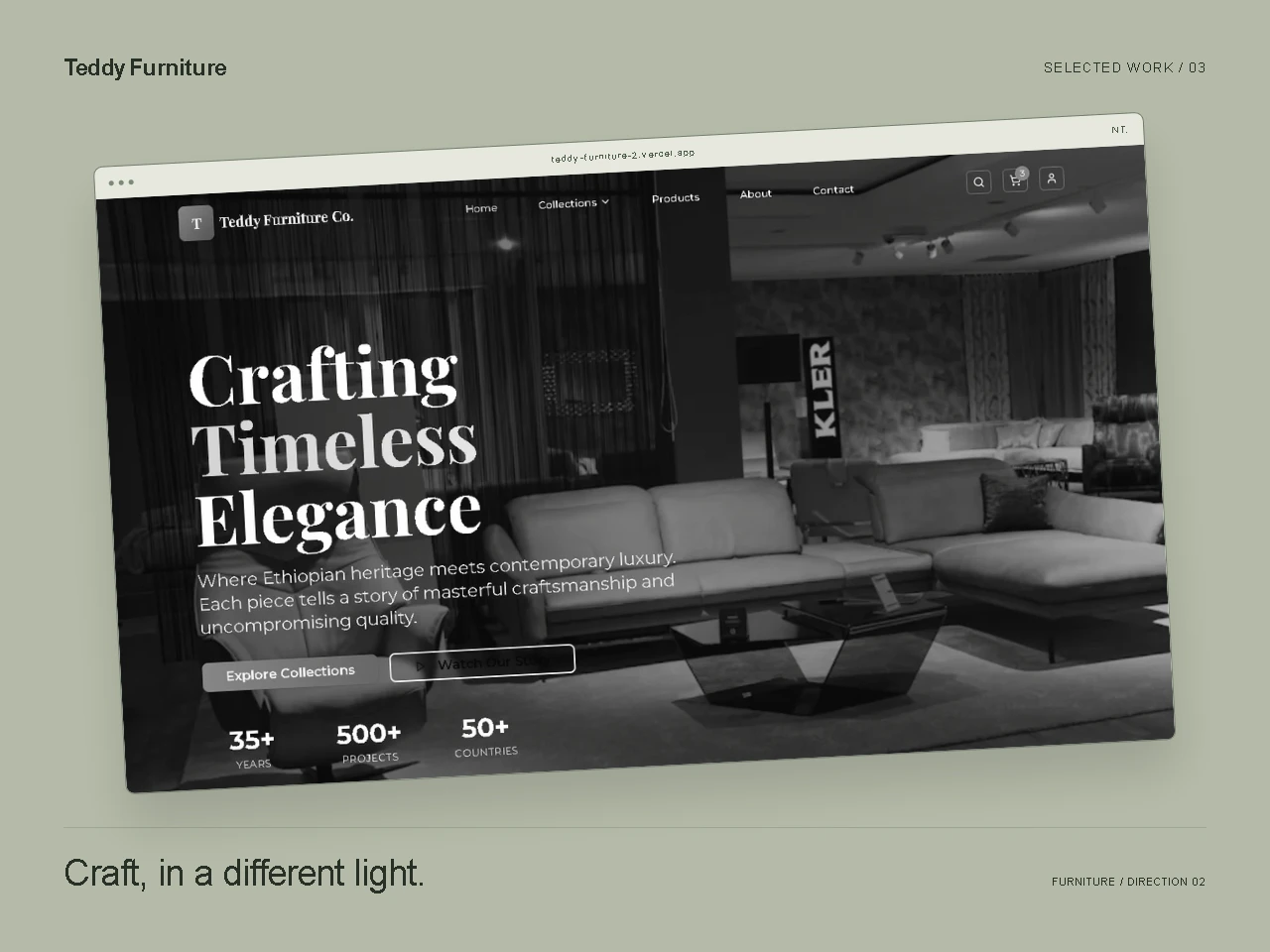 Teddy Furniture / 02 live website preview